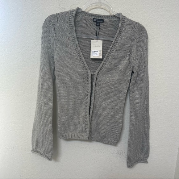 Nobody's Child Grey Hook & Eye Fasten Knitted Cardigan Gray Size XS - Picture 2 of 6
